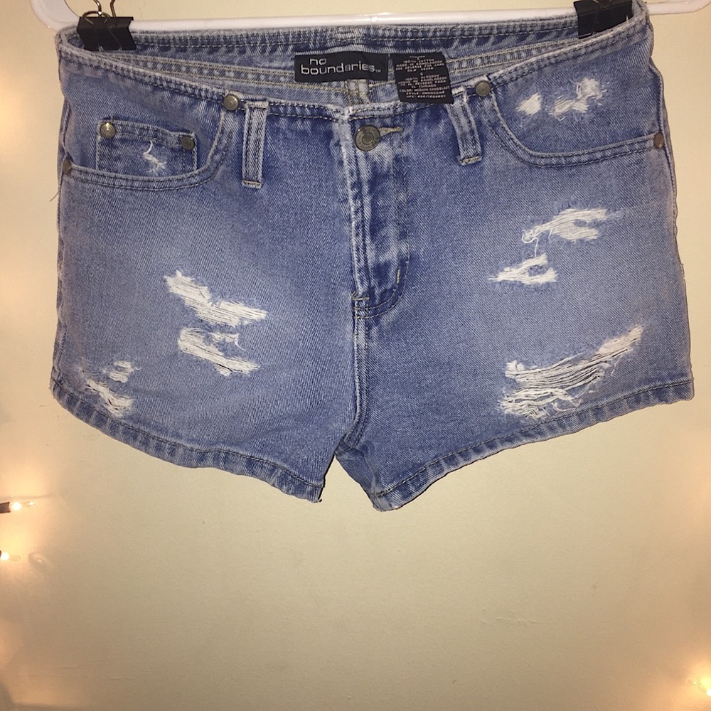 No Boundaries S High Waisted Jean Shorts